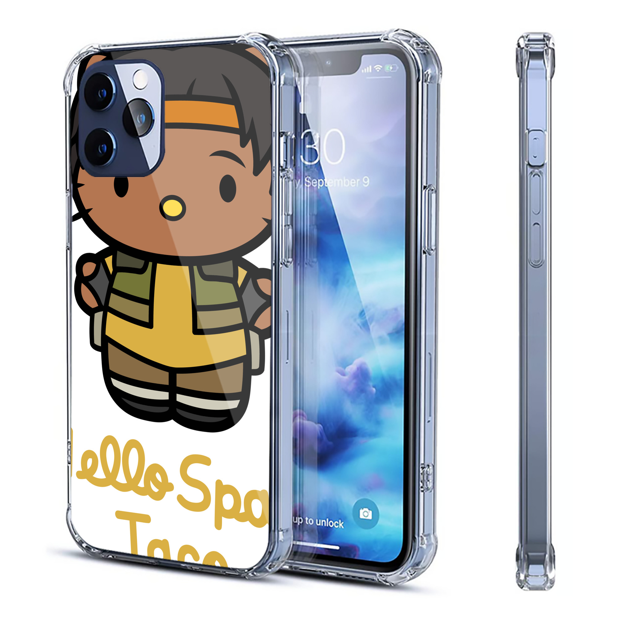 （画像用） Hello Kitty ハローキティ 【iPhone 12シリーズ対応】透明スマホケース（クリアソフトケース）